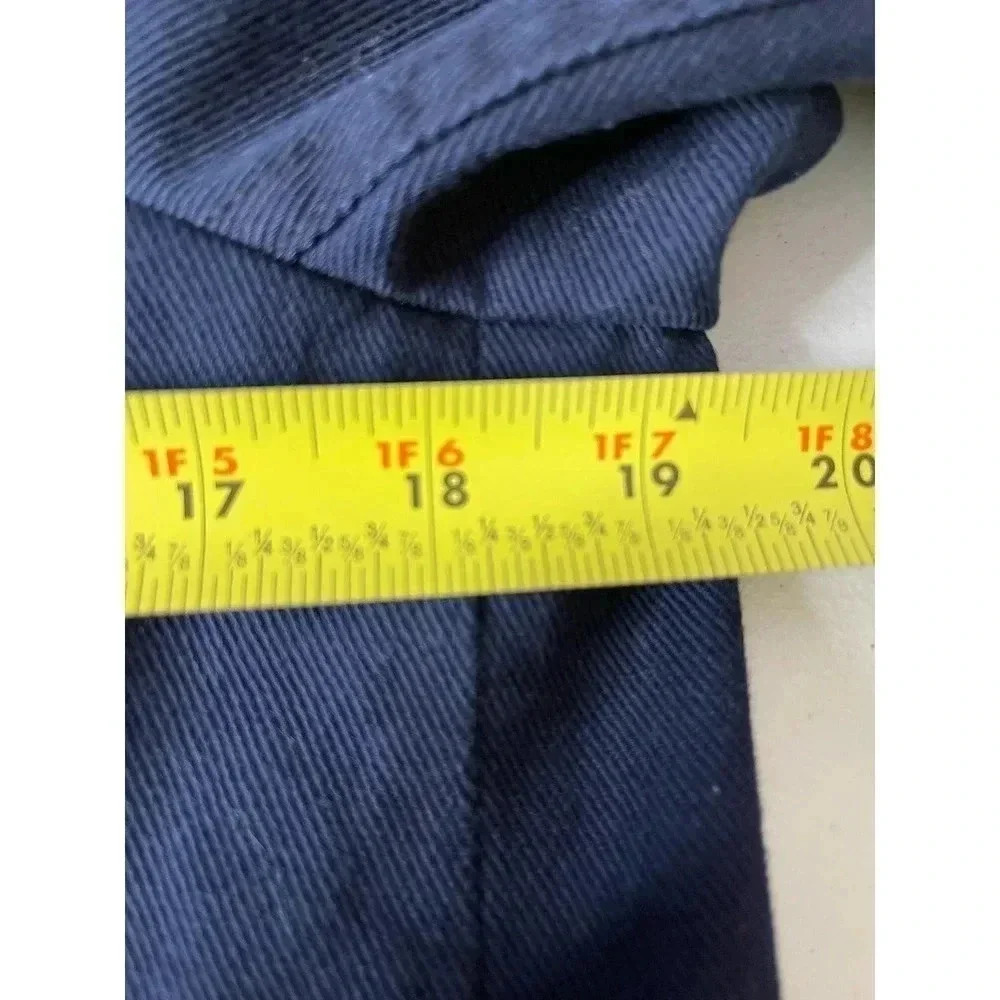 J Crew Heavyweight  Cotton Peacoat size 6 Navy Twill preppy nautical - Picture 9 of 12
